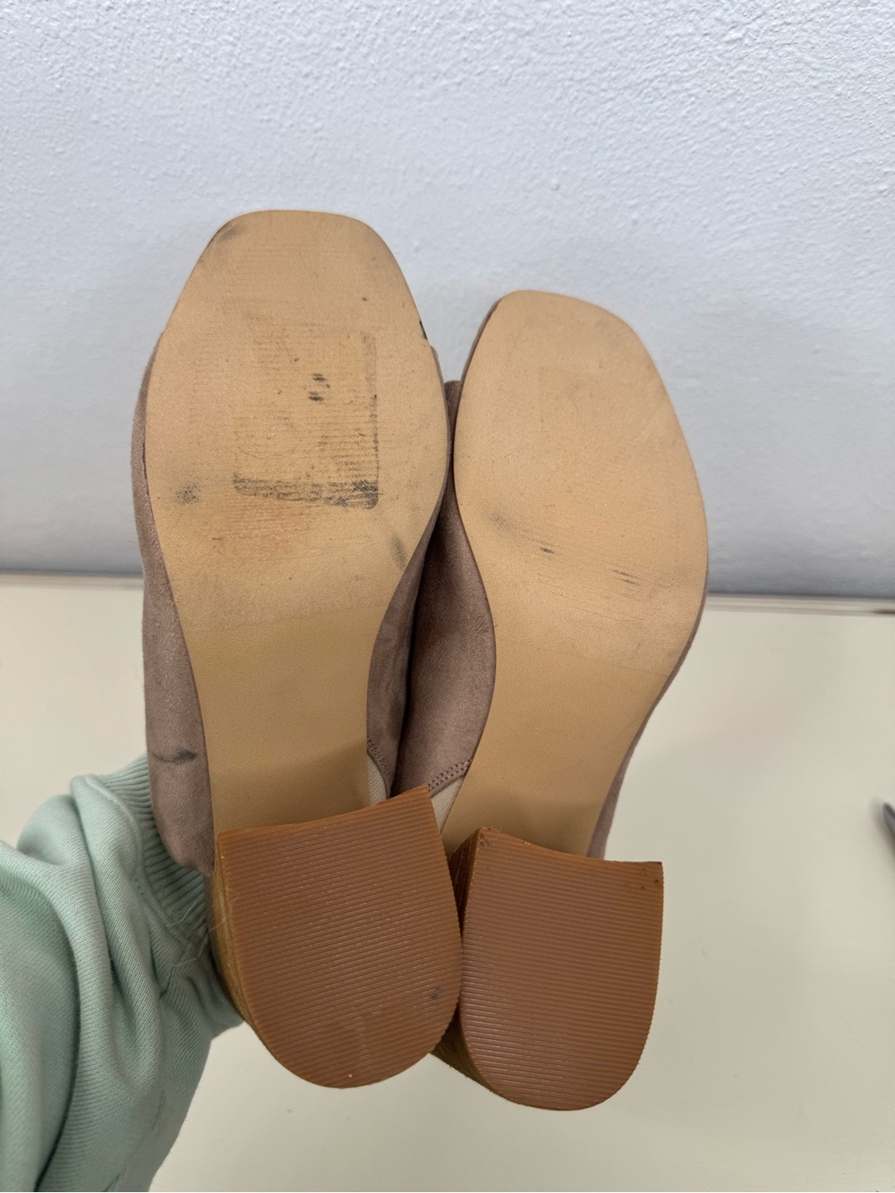 BP. Callum Mule Sandals Womens 8.5 Brown Beige Open Toe Block Heel Slip On - Picture 9 of 11